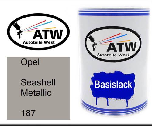 Opel, Seashell Metallic, 187: 500ml Lackdose, von ATW Autoteile West.